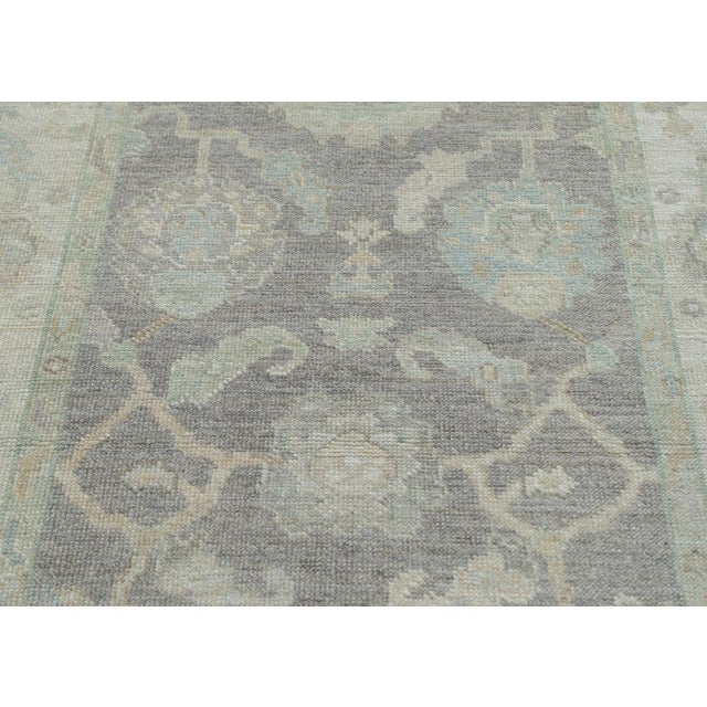 Textile Turkish Oushak Rug Gray, Sage & Ivory Handwoven Rug 5'3" X 6'8" For Sale - Image 7 of 8