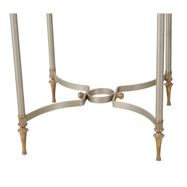 Hollywood Regency Maison Jansen Hollywood Regency Style Round Side or End Table For Sale - Image 3 of 3