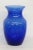Indiana Glass Style Cobalt Blue Optic Swirl Hand Blown Vase For Sale - Image 12 of 12