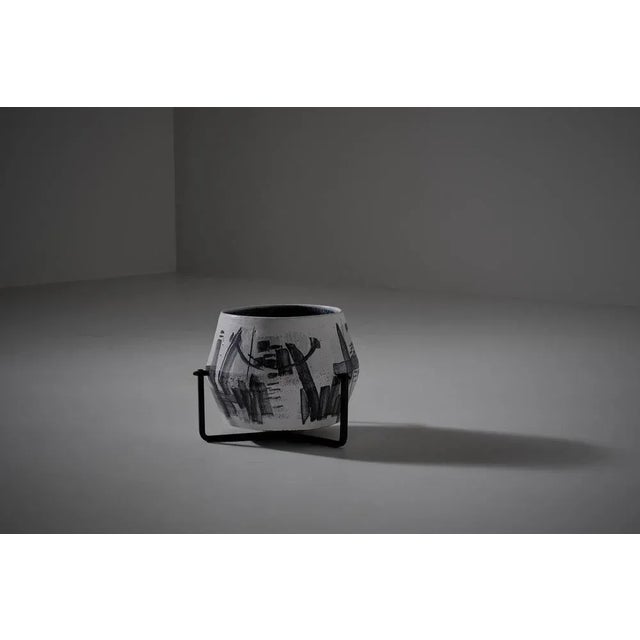 Large Ceramic Flower Pot by Victor Cerrato, Italy, 1960s For Sale - Image 3 of 12