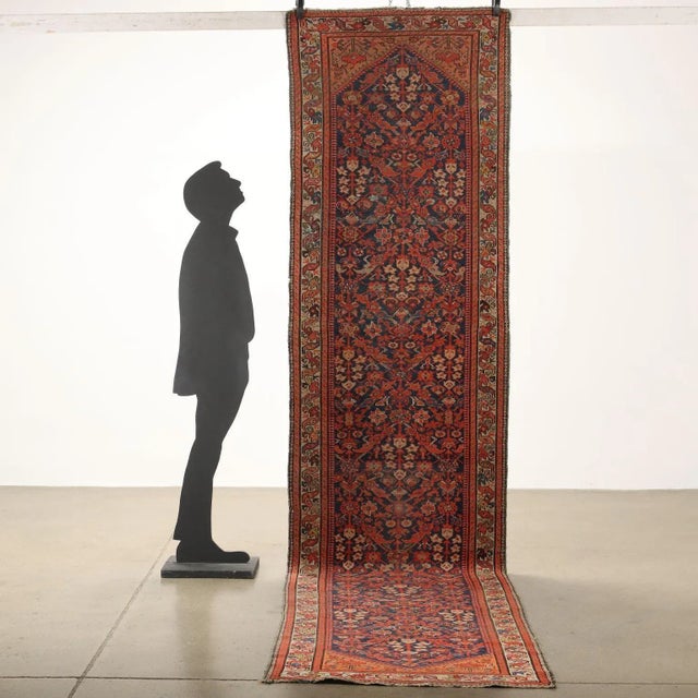 Malayer rug in cotton and wool, fine knot, manual production. This piece is attributed to the mentioned designer/maker. It...