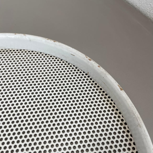 Modernist French Brass Tray Hole Pattern in style of Mathieu Matégot, 1970s For Sale - Image 9 of 18