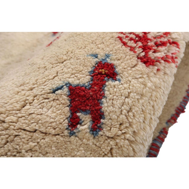 Vintage Persian Gabbeh Rug, 02'05 X 02'02 For Sale In Dallas - Image 6 of 10