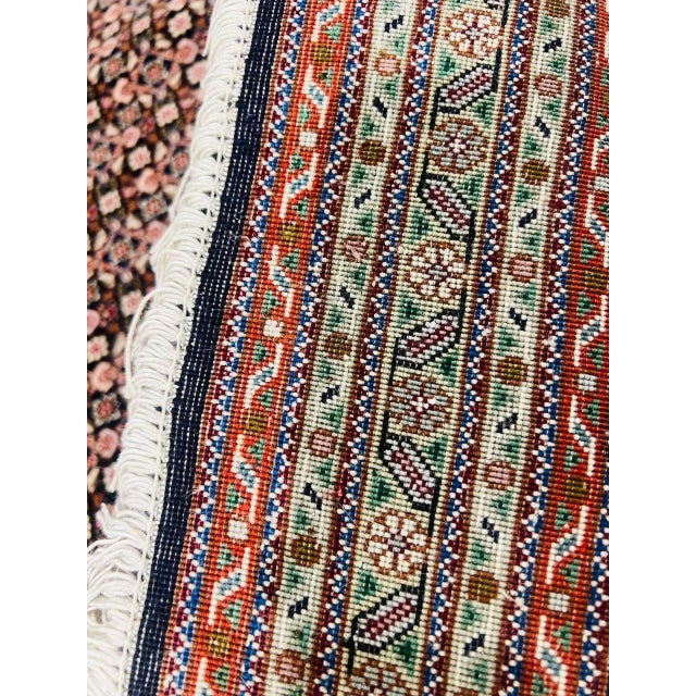 Early 21st Century Black Color Fine Tabriz Silk & Wool For Sale - Image 10 of 12