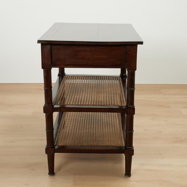 Pair of Antique British Colonial Rosewood Three Tiered Stands For Sale - Image 16 of 18