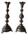 Rare 19th C. Antique Silver Judaica Shabbat Candlesticks Polish Szekman For Sale