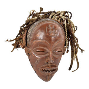 Early 20th Century Chokwe Mask Mwana Pwo with Headdress