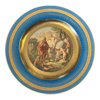 Antique Victorian Royal Vienna Porcelain Gilt Decorated Scenic Plate Venus For Sale