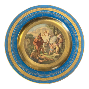 Antique Victorian Royal Vienna Porcelain Gilt Decorated Scenic Plate Venus