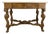 1990s Custom Fossil Stone Top/Wood Base Table For Sale