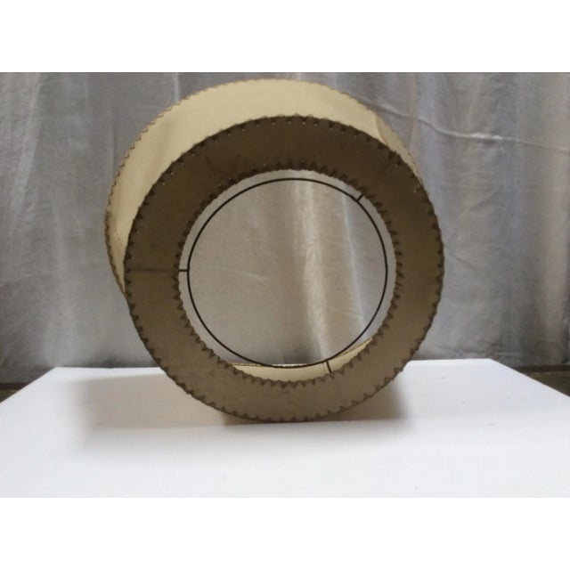 Plastic Vintage Vellum Hand Stitched Shade For Sale - Image 7 of 8