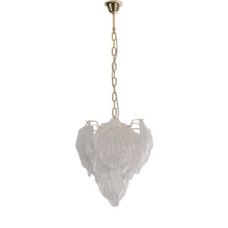 Suspension with Murano Glass Leaves, Italy, 1990s For Sale