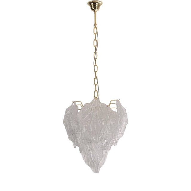 Suspension with Murano Glass Leaves, Italy, 1990s For Sale