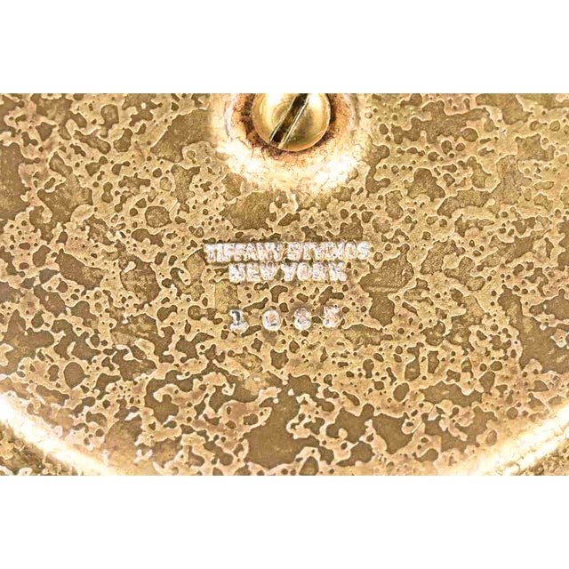 Metal Tiffany Studios New York Zodiac Bronze Doré Pen Brush Holder For Sale - Image 7 of 9