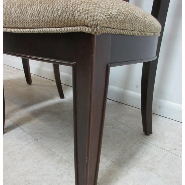 Cream Pair Stanley Furniture Window Back Dining Room Side Chairs For Sale - Image 8 of 11