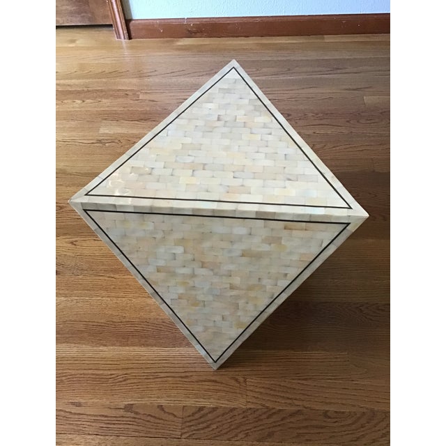 1970s Attributed to Maitland Smith Tessellated Stone End Table, Side Table, Accent Table For Sale - Image 9 of 10