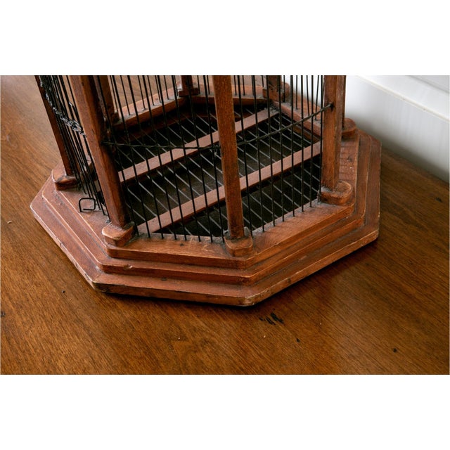 Antique Octagonal Molded Domed Bird Cage For Sale In New York - Image 6 of 16