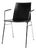 Mid-Century Modern Black Chair in with Armrests, Belgium, 2000s For Sale