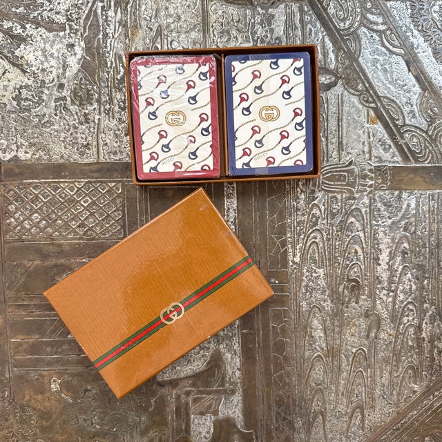 Paper Vintage Gucci Two Decks Playing Cards For Sale - Image 7 of 8