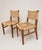 Mid-Century French Woven Abaca and Oak Side Chairs attributed to Adrien Audoux & Frida Minet, 1950s, Set of 2 For Sale - Image 12 of 12