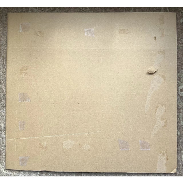 Illustration 1970’s Original Pastel Drawing 2 Puppies in Basket in Garden Signed For Sale - Image 3 of 5