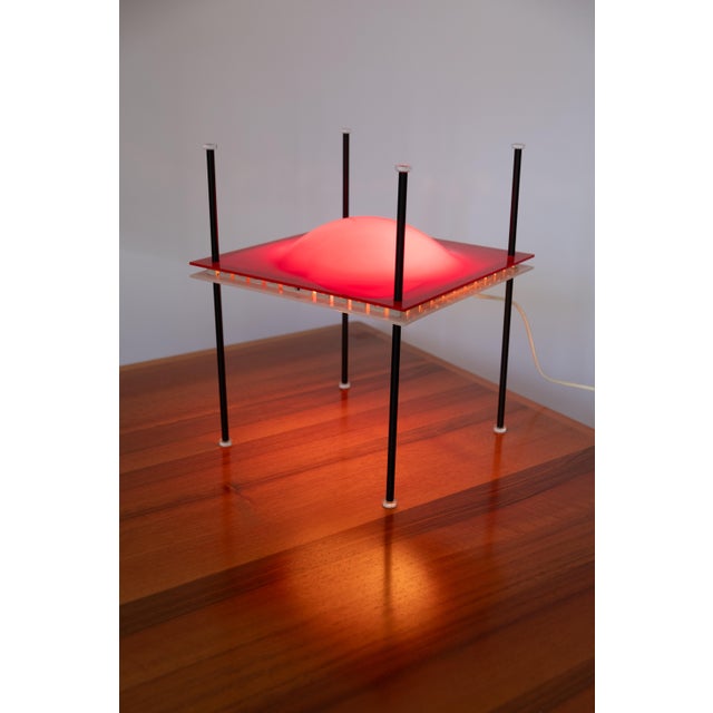 Red Model 12639 Palafitta Lamp by Ettore Sottsass for Arredoluce, 1950s For Sale - Image 8 of 15