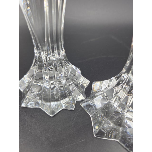Late 20th Century Lenox Artic Bloom Crystal Candlestick Holders- A Pair For Sale - Image 10 of 18