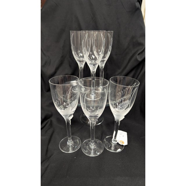 1940s 1940s Lalique Crystal Angel Stemware - Set of 6 For Sale - Image 5 of 6