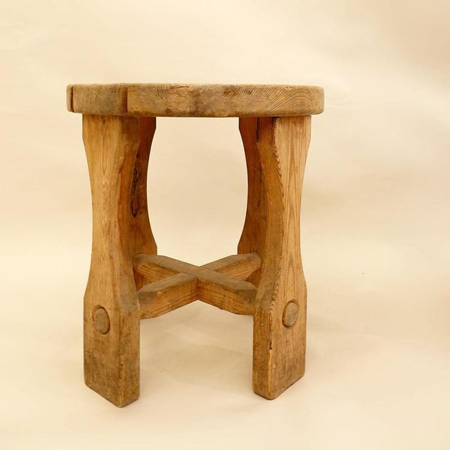 Pine Stools, Sweden, 1940s, Set of 3 For Sale - Image 3 of 13