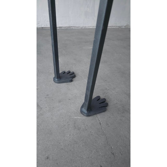 1980s Sculptural Anthropomorphic Iron Lady Console Table For Sale - Image 10 of 10