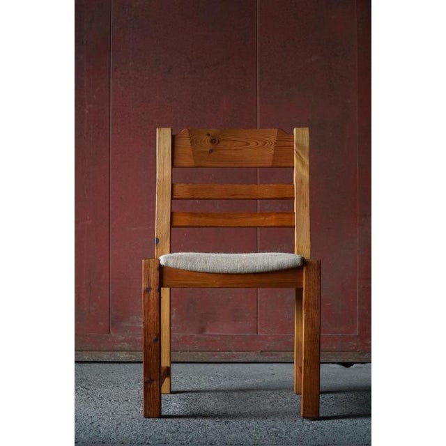 Danish Modern Brutalist Chairs in Pine by Hans Jørgen Frydendal, 1970s, Set of 6 For Sale - Image 4 of 18