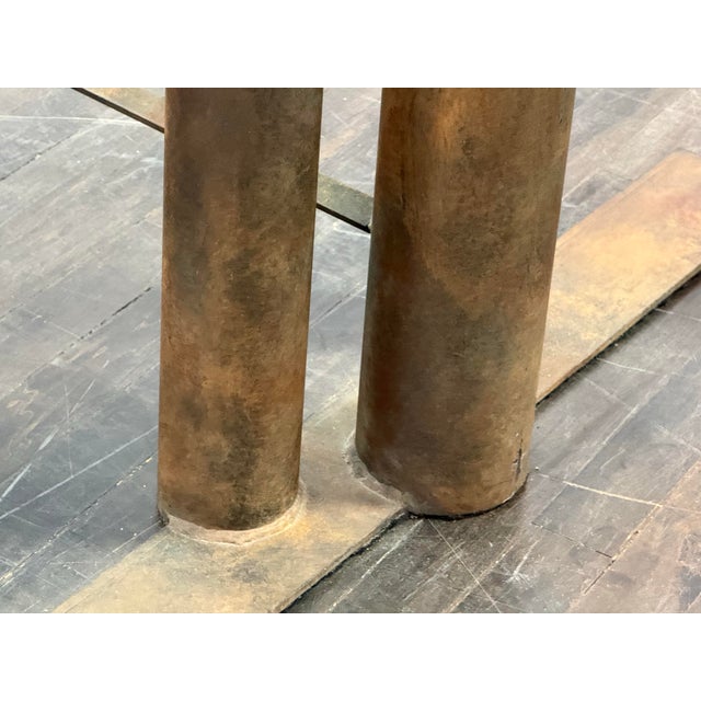 Bespoke Glass + Sculptural Base Dining Table For Sale - Image 11 of 12