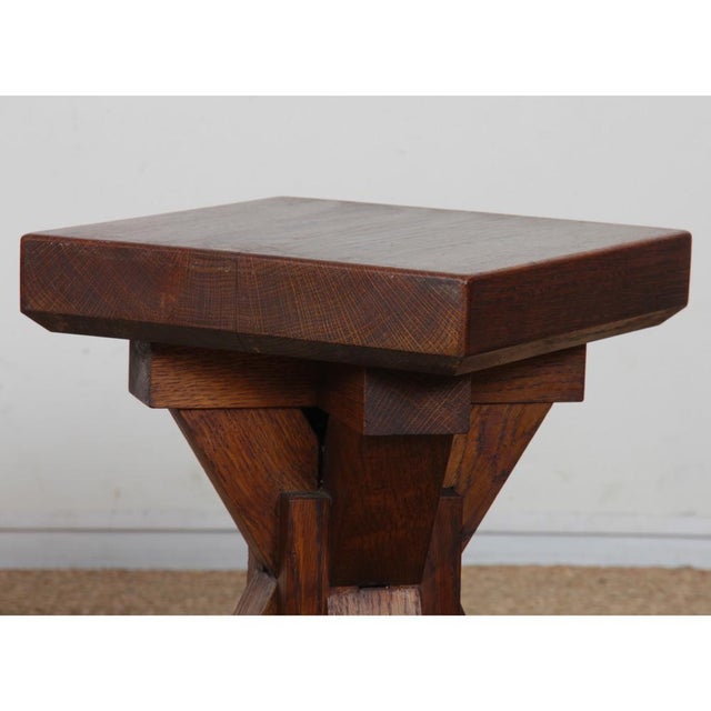 French Oak Stools, 1960, Set of 2 For Sale - Image 4 of 7
