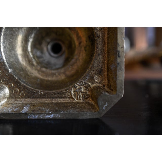 Late 19th Century Late 19th Century Pair of Victorian English Brass Neoclassical Baluster Candlesticks 12.5" For Sale - Image 5 of 14