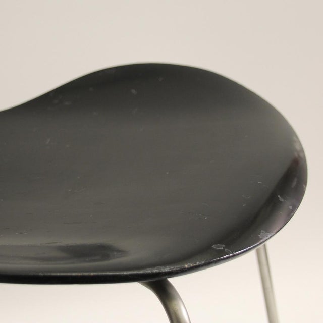 1960s 3107 Black Chair by Arne Jacobsen for Fritz Hansen For Sale - Image 5 of 8