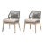Loom Dining Chairs, Grey Mahogany & Platinum Rope, Set of 2 For Sale