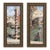 Late 20th Century Pair of Tall Venetian Canal Prints in Onyx Black and Hand-Gilded Frames For Sale