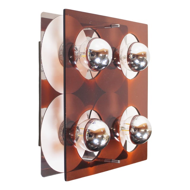Acrylic Wall Lamp by Jocelyne Trocmé for Galerie Oxar Model Disco, 1970s For Sale