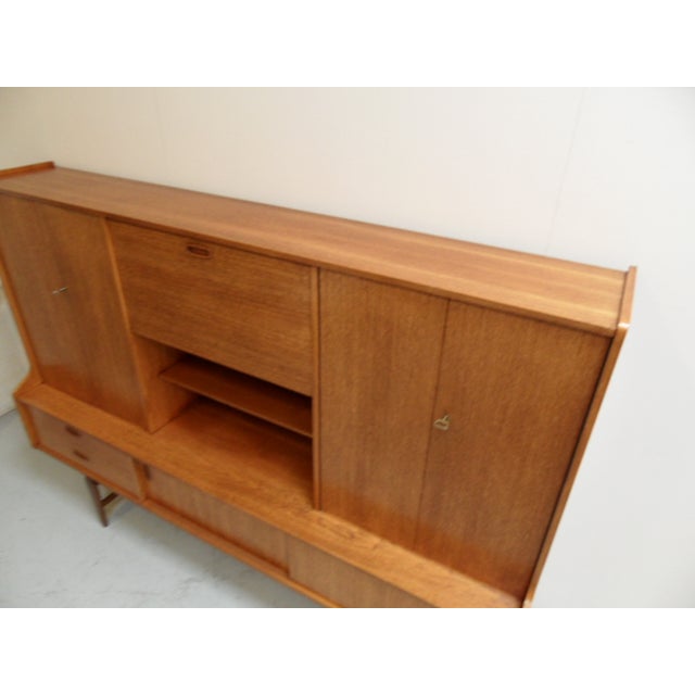 Mid-Century Modern Dutch Oak High Board, 1950s For Sale - Image 13 of 15