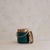 Aldo Tura Italian Green Goatskin + Brass Cocktail Set Attributed to Aldo Tura, 1970s For Sale - Image 4 of 11
