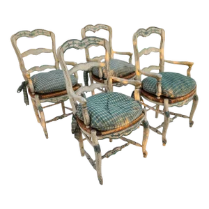 French Country Armchairs Set of Four