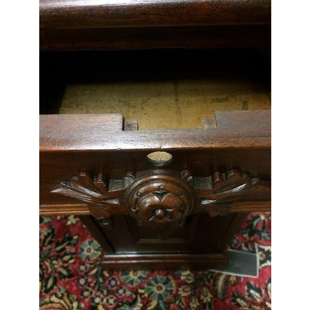 Antique Victorian Desk, Walnut Partner’s Desk For Sale - Image 11 of 13