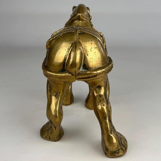 Antique English Brass Horse Sculpture, 1800s For Sale - Image 6 of 13