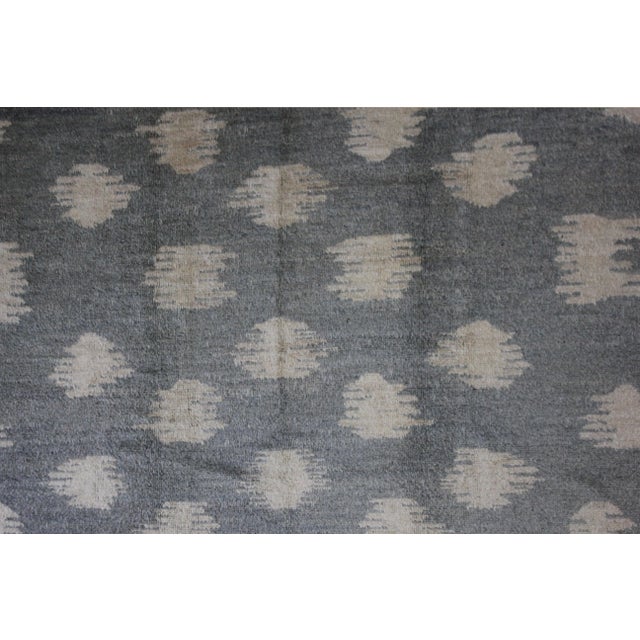 Modern Aara Rugs Inc. Hand Knotted Ikat Rug - 9′1″ × 12′1″ For Sale - Image 3 of 4
