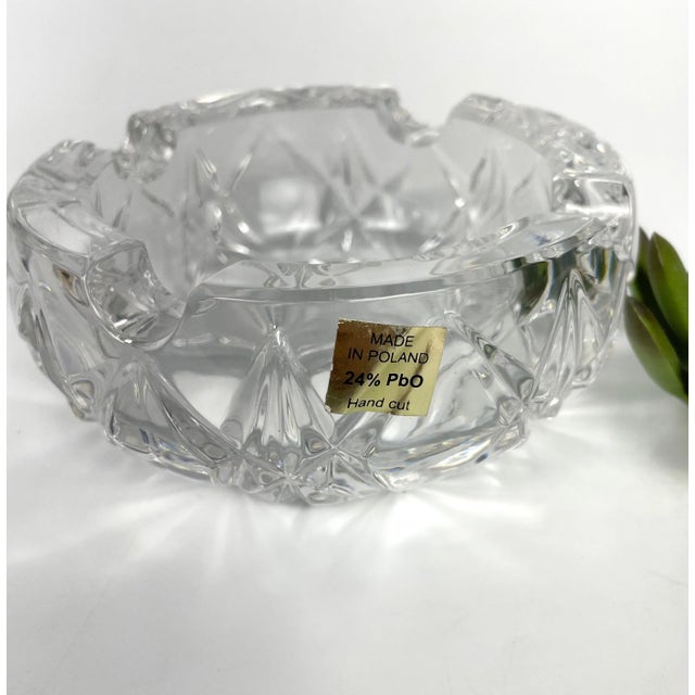 Mid 20th Century Handcut Polish Crystal Ashtray For Sale - Image 5 of 8