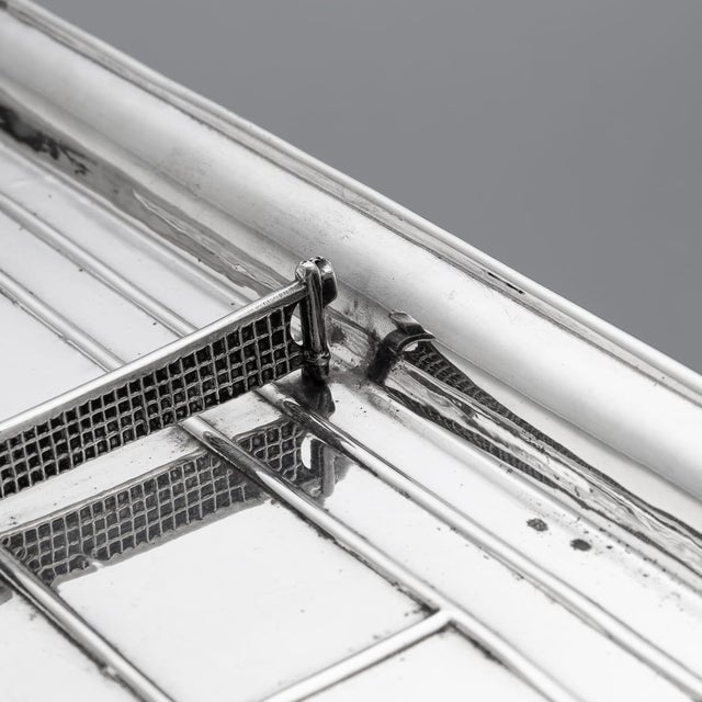 Large Vintage Spanish Silver-Plated Tennis Court Ashtray, 1960s For Sale - Image 11 of 14