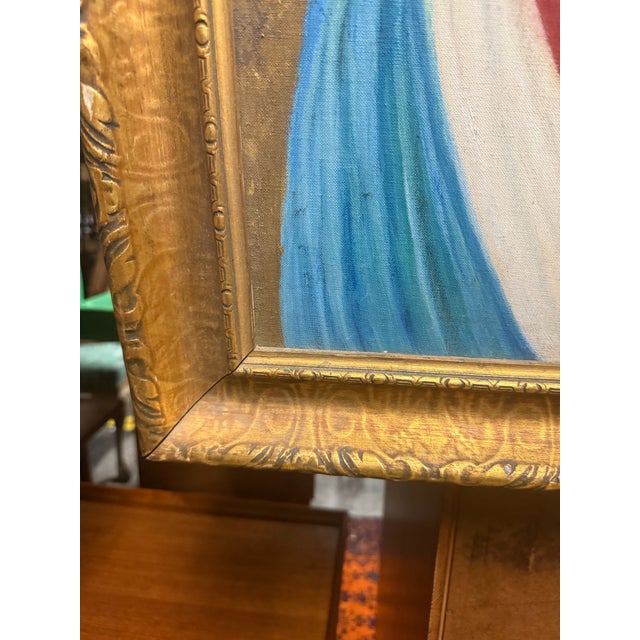 Original Mid-20th Century Mother With Child Painting For Sale In Charleston - Image 6 of 8
