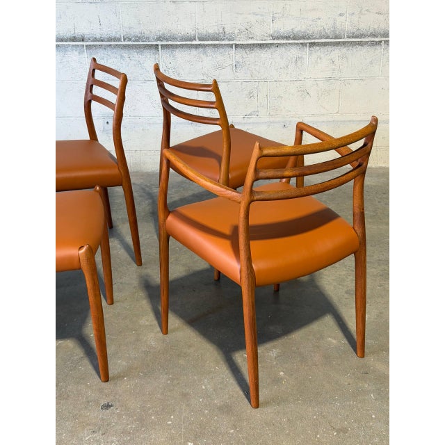 In Style of j.l. Moller Teak Model 78 and 62 Dining Chairs Set of 6 Danish Mid-Century Modern 1960s For Sale - Image 9 of 13