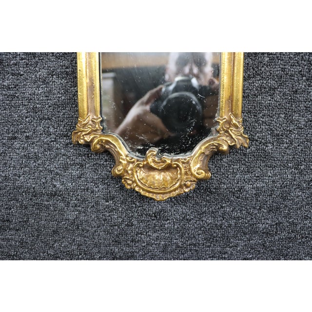 Mid 20th Century Italian Syroco Gilt Rococo Wall Mirror For Sale - Image 5 of 5