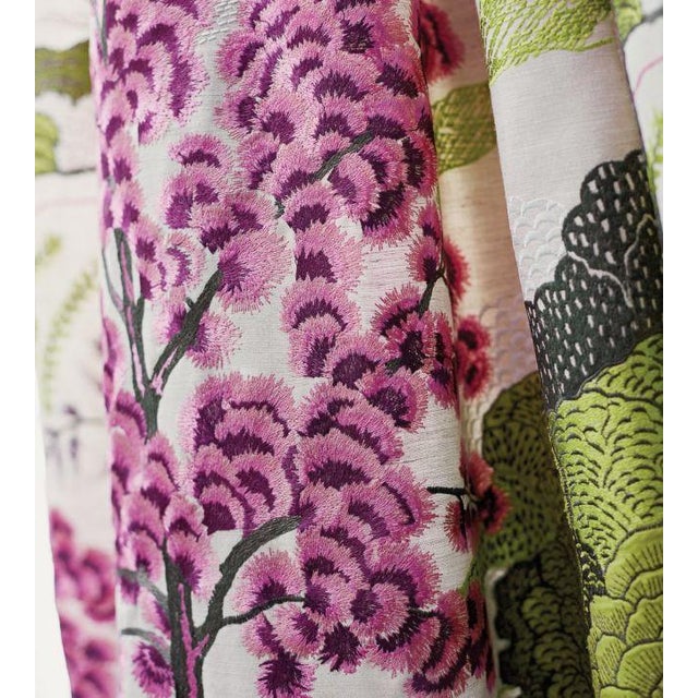 Daintree Embroidery Fabric Purple Chairish